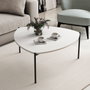 Hanah Home Lenny - Mesa de centro blanca